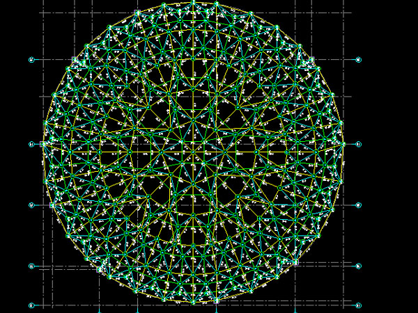 钟祥明光正元广场圆形网架